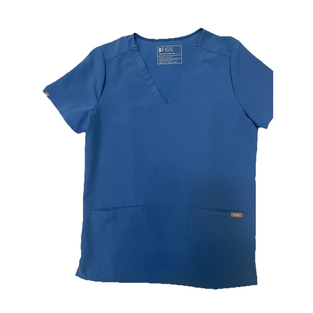 FIGS Scrub Top Technical Collection Catarina‎ Womens Size Small Blue